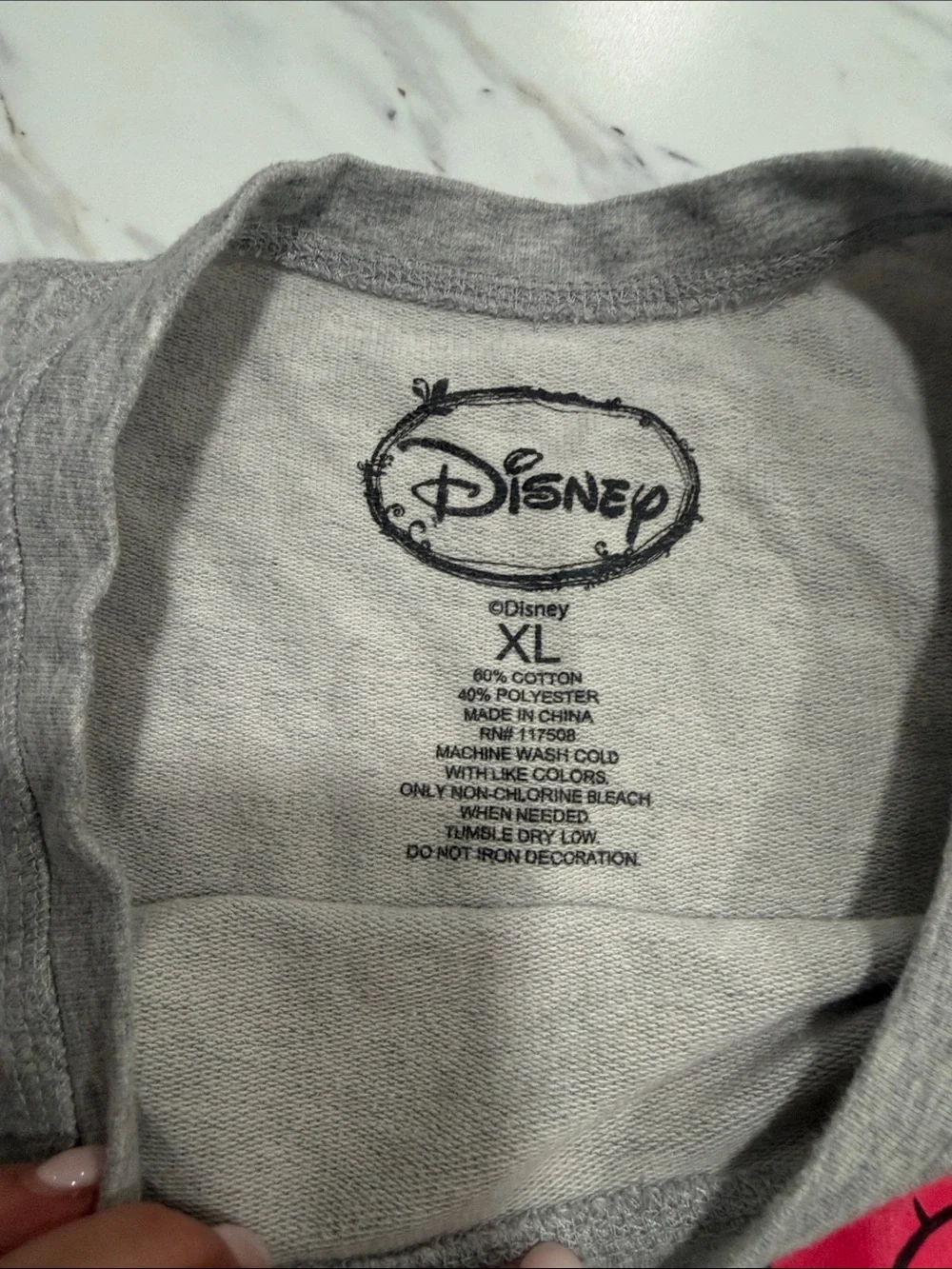 Disney Grey Mickey & Minnie Heart Graphic Sweatshirt